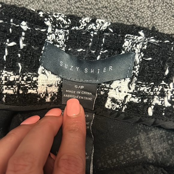 Suzy shier skirt black and white plaid size S - Picture 4 of 4